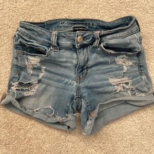American Eagle Outfitters Women's Ripped Denim Shorts